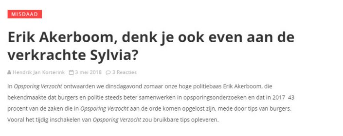 Artikel misdaadjournalist Artikel misdaadjournalist